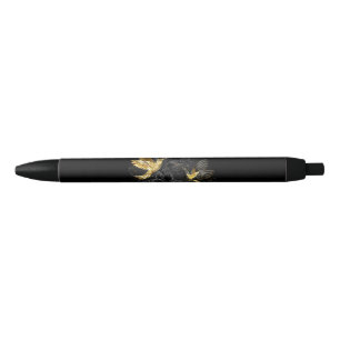 Black and Gold Hummingbird Ink Pen