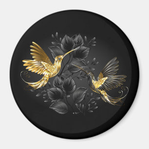 Black and Gold Hummingbird Magnet