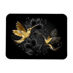 Black and Gold Hummingbird Magnet