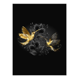 Black and Gold Hummingbird Photo Print