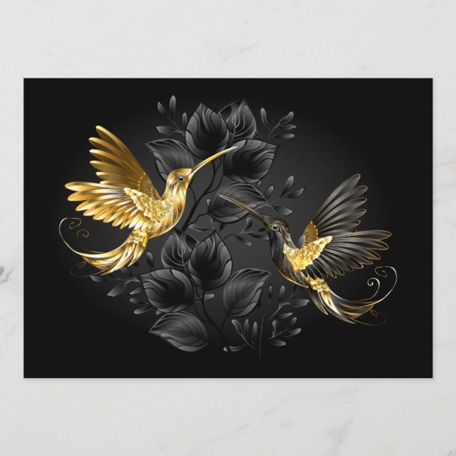 Black and Gold Hummingbird Program (Front)