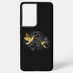 Black and Gold Hummingbird Samsung Galaxy Case