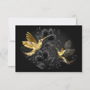 Black and Gold Hummingbird Save The Date
