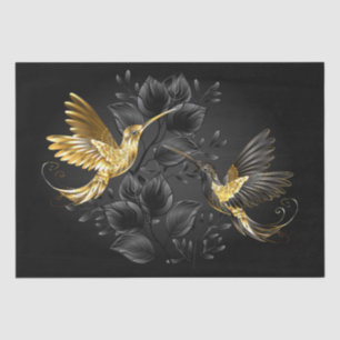 Black and Gold Hummingbird Tissue Paper