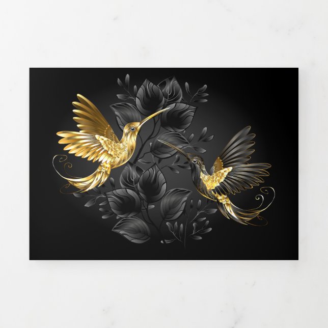 Black and Gold Hummingbird Tri-Fold Programme (Cover)