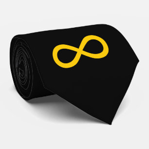 Black and Gold Infinity Symbol Tie