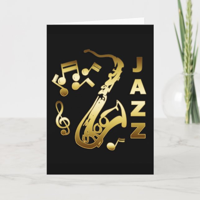 BLACK AND GOLD JAZZ CARD (Front)