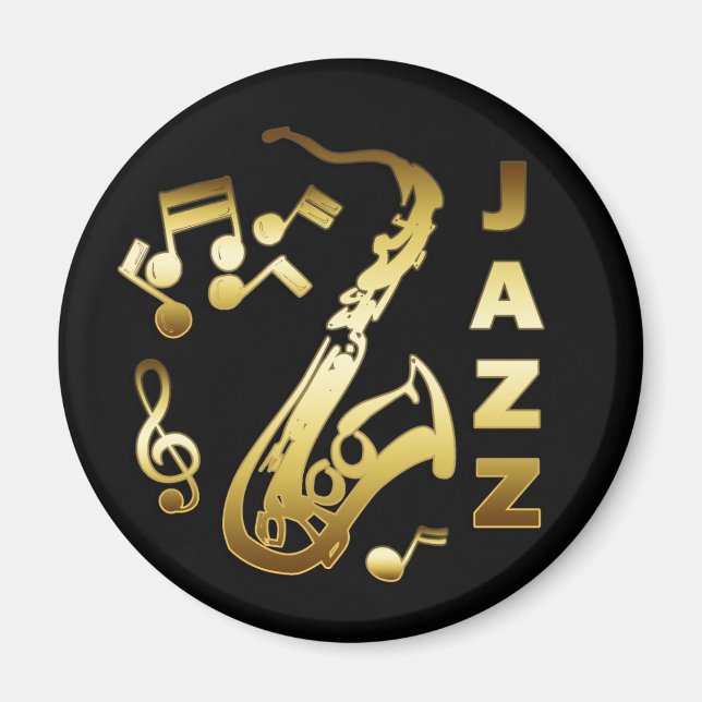 BLACK AND GOLD JAZZ MAGNET (Front)
