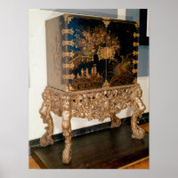 Black and gold lacquer cabinet