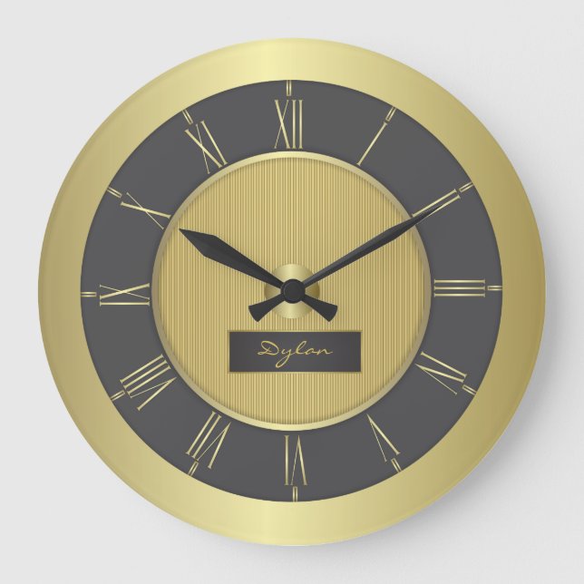 Black and gold large clock (Front)