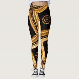 Black and Gold Leggings