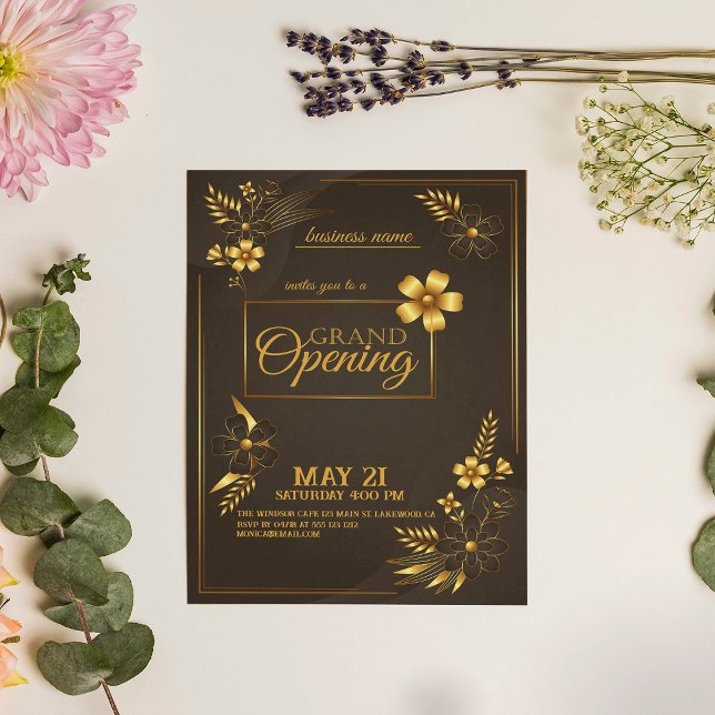 Black and Gold  Logo Grand Opening  Invitation (Creator Uploaded)