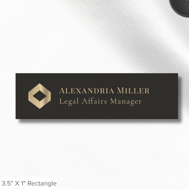 Black and Gold Logo Name Tag (Creator Uploaded)
