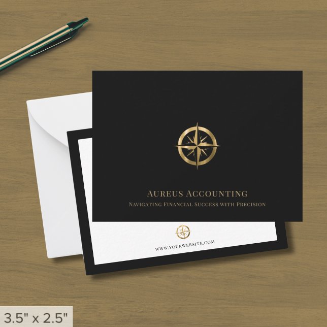Black and Gold Logo Note Card (Creator Uploaded)