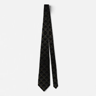 Black and gold luxury diamond tie