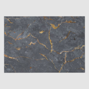 Black and gold luxury marble texture tissue paper