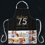 black and gold making edtiable age look good photo apron<br><div class="desc">black and gold design featuring making look good - edit the age to suit your birthday.space for 6 photos to make it extra special</div>