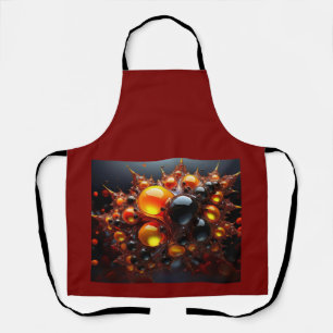 Black And Gold Mandelbrot Balls Apron