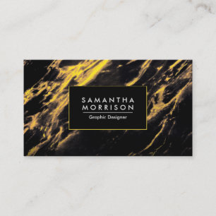 Black and Gold Marble Business Card