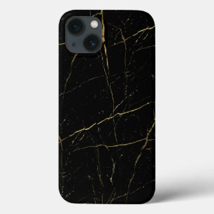 Black and Gold Marble iPhone 13 Case