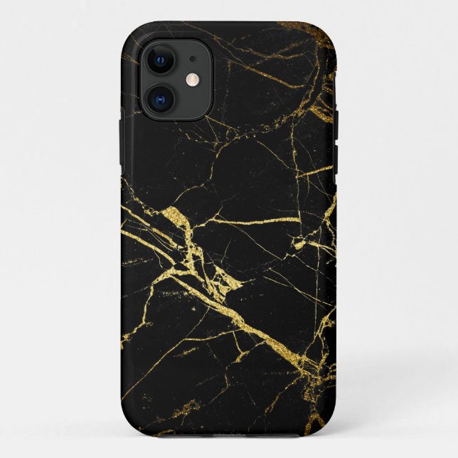 Black and Gold Marble Case-Mate iPhone Case (Back)