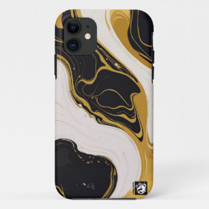 Black and Gold Marble iPhone 11 Case