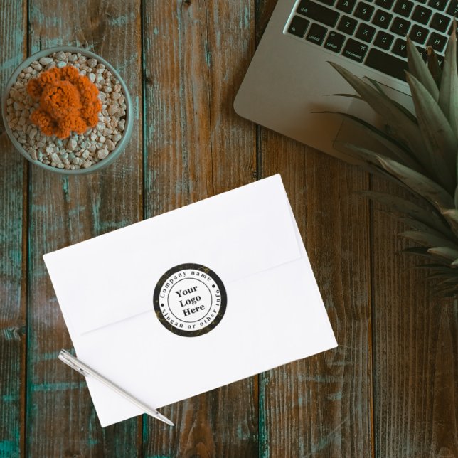 Black and gold marble  classic round sticker (Creator Uploaded)