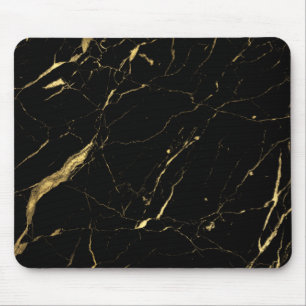 Black and Gold Marble Designer Mouse Pad