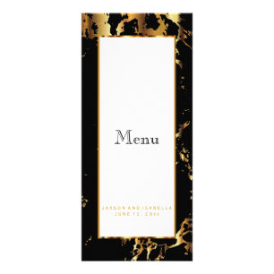 Black and Gold Marble - Menu