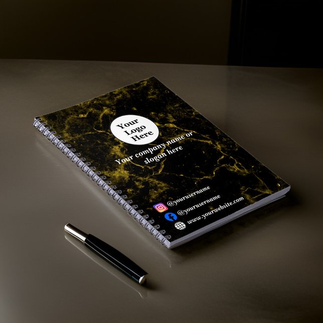 Black and gold marble  notebook (Creator Uploaded)