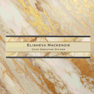 Black and Gold Marble Office Door Sign Name Plate