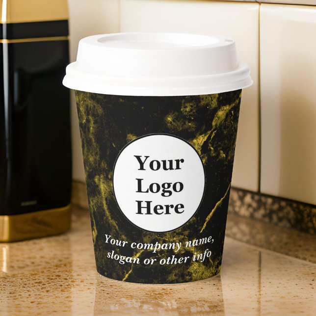 Black and gold marble paper cups (Creator Uploaded)