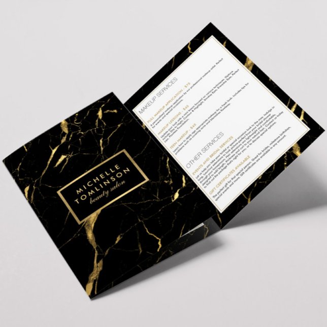 Black and Gold Marble Salon or Product Brochure (Creator Uploaded)