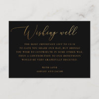 Black and Gold Minimalist Wedding Wishing Well