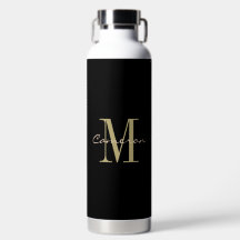 Black and Gold Monogram Personalised Gift