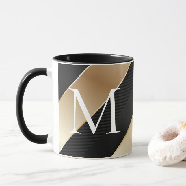 Black and Gold Mug (With Donut)