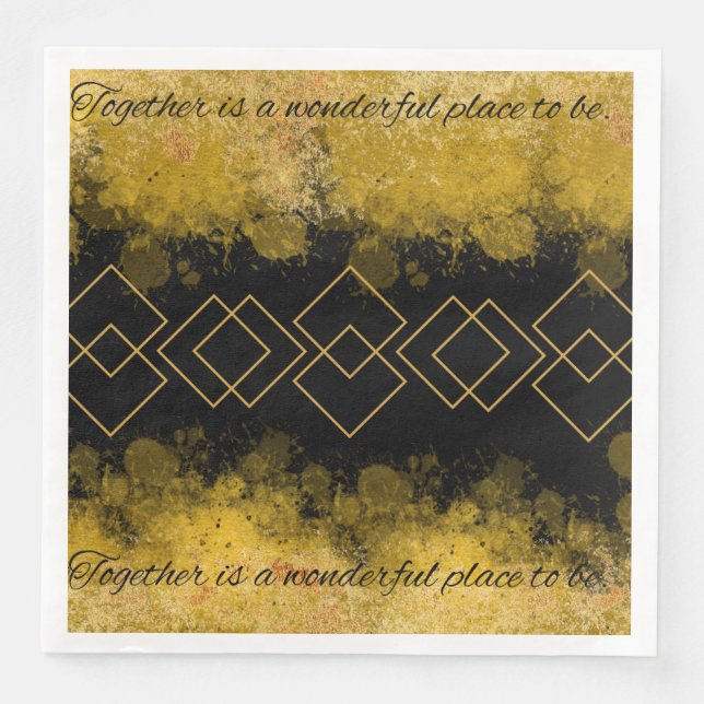black and gold napkin (Front)
