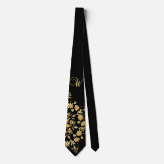 Black and gold Neck Tie