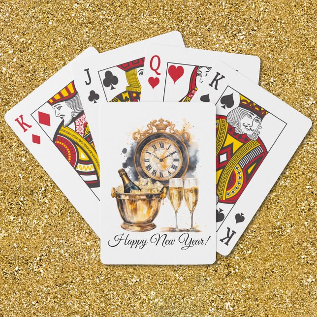Black and Gold New Year’s Eve Playing Cards (Creator Uploaded)