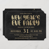 Black And Gold New Year's Party