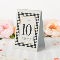 Black and Gold on Ivory Chequerboard Border Jazz