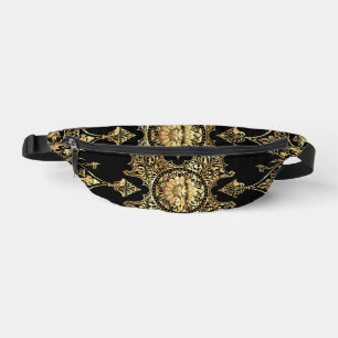 Black and Gold Ornamental  Bum Bags