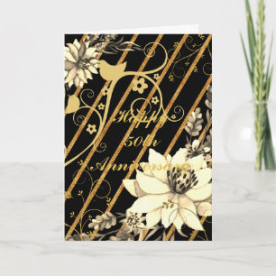 Black and Gold Ornate Personalised Card