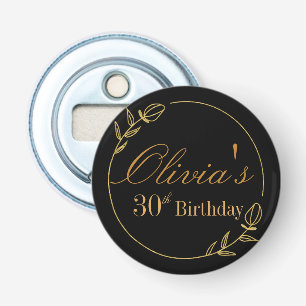 Black and Gold Personalised Bottle Opener