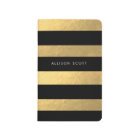Black And Gold Personalised Journal