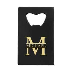 Black and Gold Personalised Monogram and Name