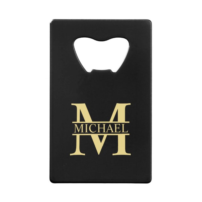 Black and Gold Personalised Monogram and Name (Front)