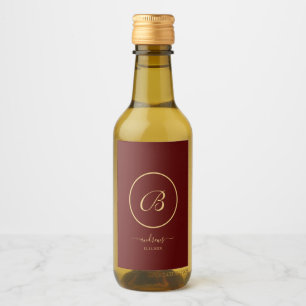 Black and Gold Personalised Name and signature Wi Wine Label