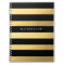 Black And Gold Personalised Notebook