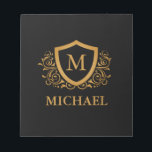 Black and Gold Personalised Stylish Monogram Name Notepad<br><div class="desc">Black and Gold Personalised Stylish Monogram Name. For further customisation,  please click the "Customise it" button and use our design tool to modify this template.</div>